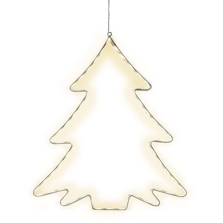LED-koriste Star Trading Lumiwall kuusi, 500x450x10mm, valkoinen