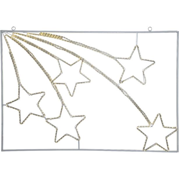 LED-koriste Star Trading Siluett Tapesil tähdenlennot, 750x1100x25mm, valkoinen