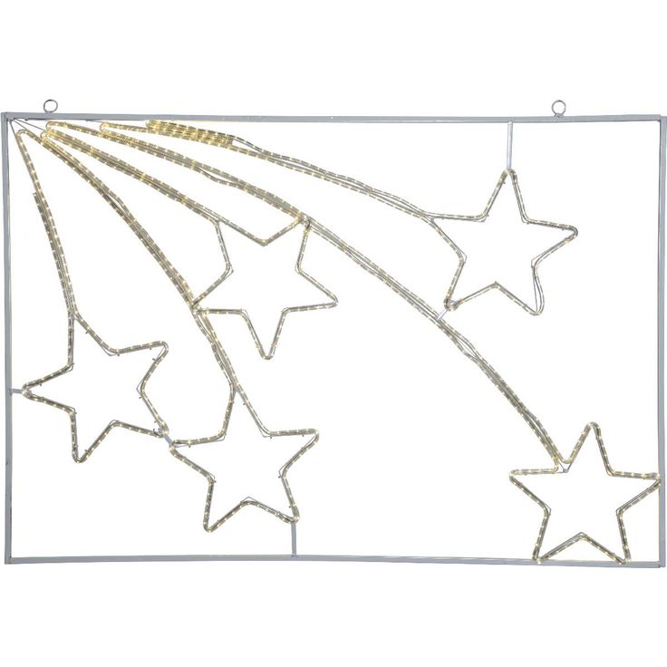 LED-koriste Star Trading Siluett Tapesil tähdenlennot, 750x1100x25mm, valkoinen