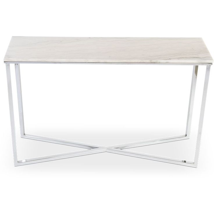 Konsolipöytä Stenexpo Rimini 120x35x76cm marmori/metalli valkoinen