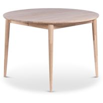 Jatkettava ruokapöytä Stenexpo Odense Ø110/150x75cm valkoöljytty tammi