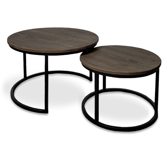 Sarjapöytä Stenexpo Portland Ø75x48cm + Ø58x41cm savutammi