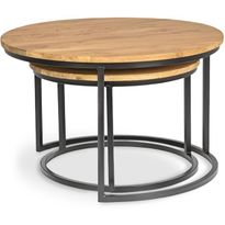 Sarjapöytä Stenexpo Newport Ø75x48cm + Ø58x41cm tammi