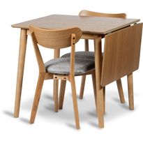 Ruokapöytä klaffilla Stenexpo Gotland 80/120cm + 2 Gotland-tuolia 