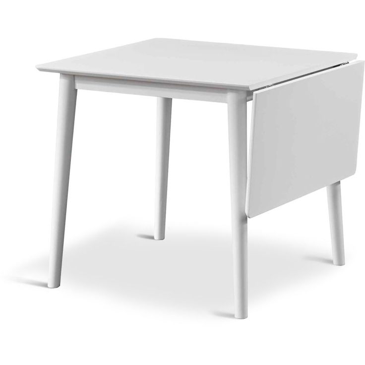 Ruokapöytä klaffilla Stenexpo Åland 80/120x80x75cm valkolakattu