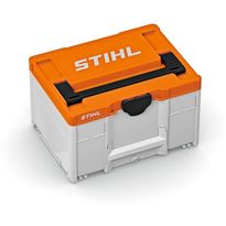 Akkulaatikko Stihl L-Boxx/Sortimo, koko M, akkujen ja laturien turvalliseen säilytykseen