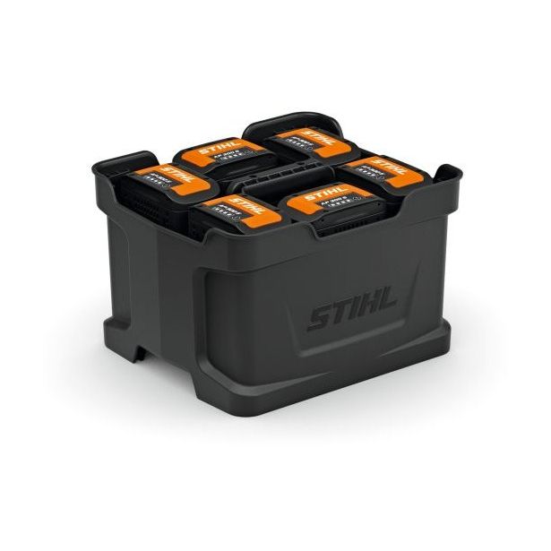 Akun kuljetuslaatikko Stihl, tilaa kuudelle AP-akulle, pinottava