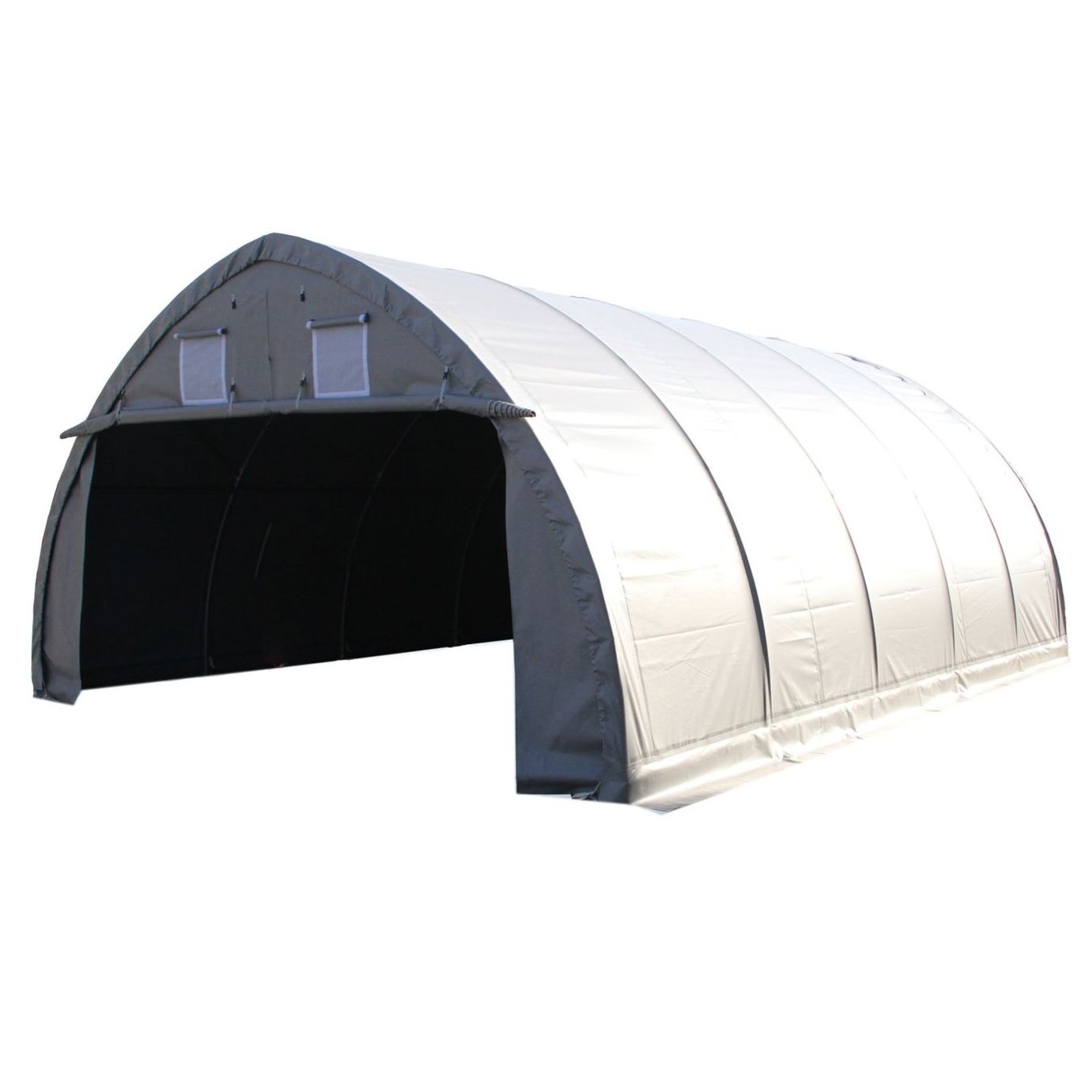 Kalustohalli Ranch, 9.15x6x3.6m, 900g pvc, harmaa