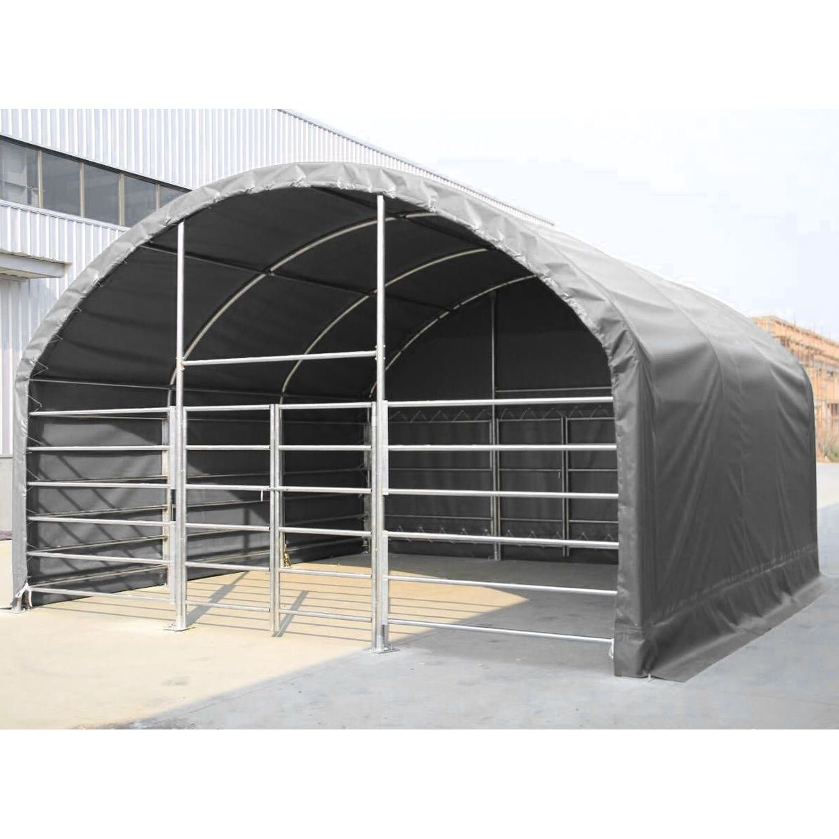 Karjateltta Ranch Farmer, 4x4x3.5m, 900g pvc, harmaa