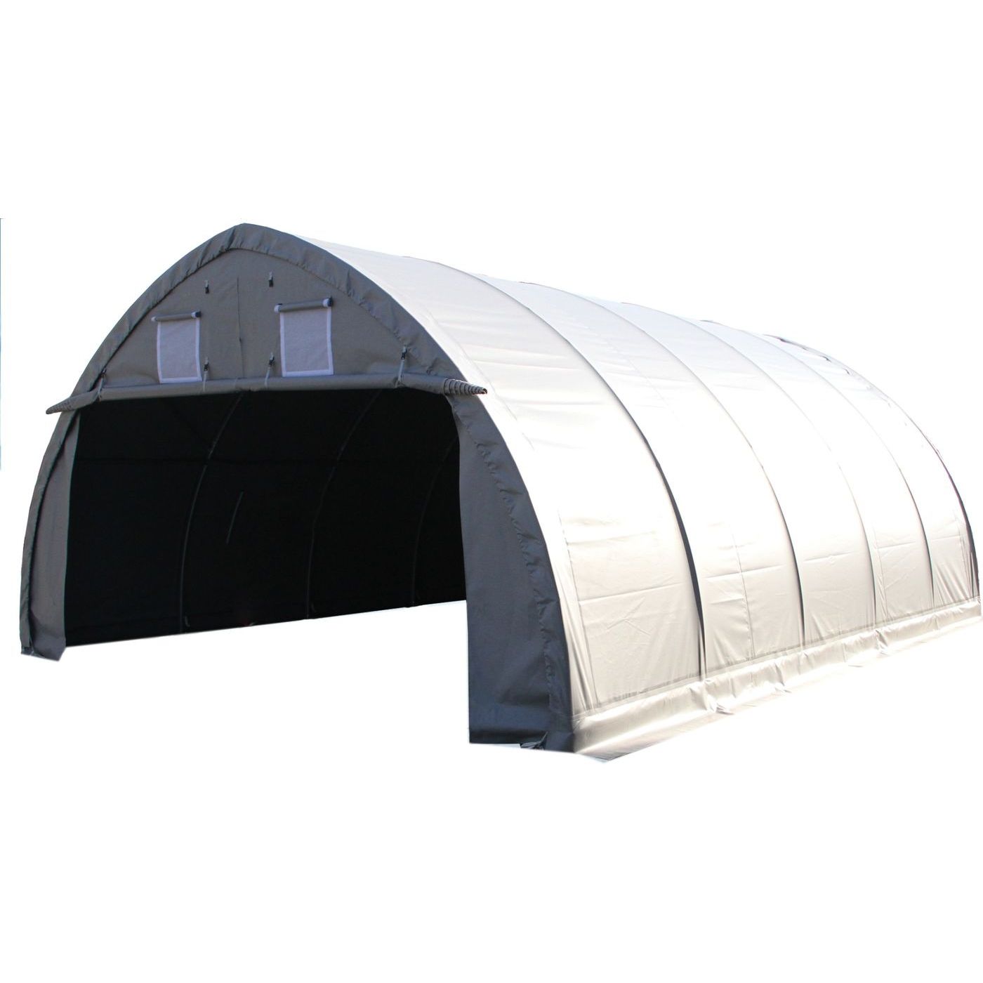 Kalustohalli Ranch, 6.1x12.8x3.66m, 900g pvc, harmaa