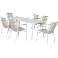 Ulkoruokailuryhmä Green Land Kudo, pöytä + 6 tuolia