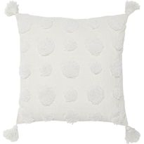 Koristetyynynpäällinen Svanefors Pom, 45x45cm, luonnonvalkoinen