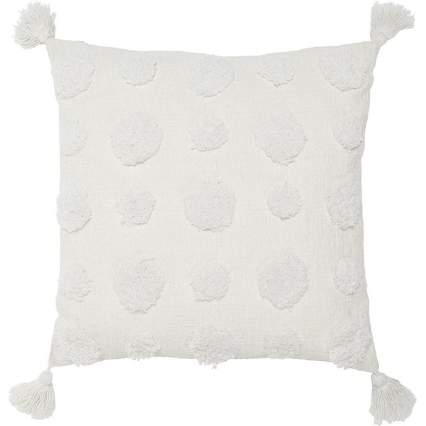 Koristetyynynpäällinen Svanefors Pom, 45x45cm, luonnonvalkoinen