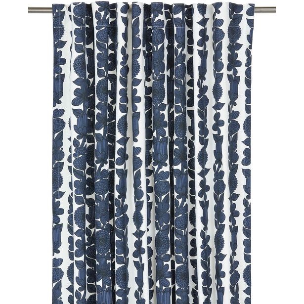 Sivuverho Svanefors Aster, 140x280cm, 2kpl/pkt, sininen