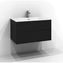 Allaskaappi Svedbergs Epos Rand, 80x45cm, 2 laatikkoa, push open, musta saarni