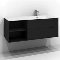 Allaskaappi Svedbergs Epos Plan, 120x45 cm, oikea, 0+2 ltk, musta saarni