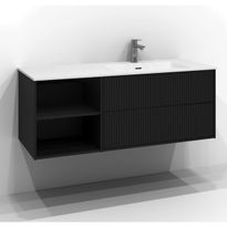 Allaskaappi Svedbergs Epos Rand, 120x45 cm, oikea, 0+2 laatikkoa, musta saarni