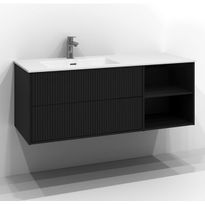 Allaskaappi Svedbergs Epos Rand, 120x45 cm, vasen, 0+2 laatikkoa, musta saarni