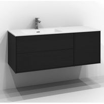 Allaskaappi Svedbergs Epos Plan, 120x45 cm, vasen, 1+2 ltk, musta saarni