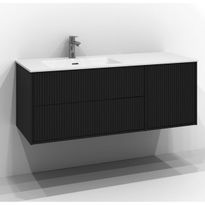 Allaskaappi Svedbergs Epos Rand, 120x45 cm, vasen, 1+2 laatikkoa, musta saarni