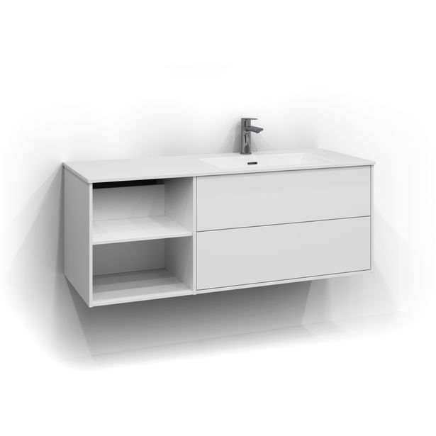 Allaskaappi tasoaltaalla Svedbergs Epos, 120x45 cm, oikea, 2+0 ltk, push open, eri vaihtoehtoja