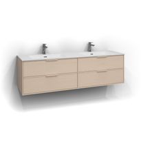 Allaskaappi Svedbergs Epos Relief, 160x45cm, vaalea saarni, 2+2 ltk, integroitu vedin