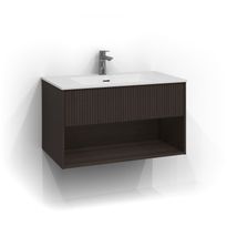 Allaskaappi Svedbergs Epos Rand, 80x45cm, tumma saarni, 1 ltk, avohylly, push open