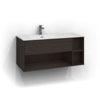Allaskaappi Svedbergs Epos Sileä, 100x45cm, tumma saarni, 1 ltk, avohylly, push open, vasen