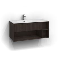 Allaskaappi Svedbergs Epos Rand, 100x45cm, tumma saarni, 1 ltk, avohylly, vasen