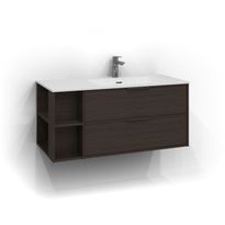 Allaskaappi Svedbergs Epos Relief, 100x45cm, tumma saarni, 2 ltk, integroitu vedin, oikea