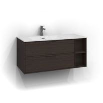 Allaskaappi Svedbergs Epos Relief, 100x45cm, tumma saarni, 2 ltk, integroitu vedin, vasen