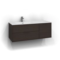 Allaskaappi Svedbergs Epos Relief, 120x45cm, tumma saarni, 2+1 ltk, integroitu vedin, vasen