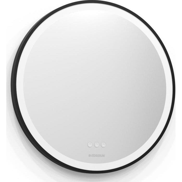 Valopeili Svedbergs Ista, Ø600 mm, kehyksellä ja hipaisukytkimellä, musta