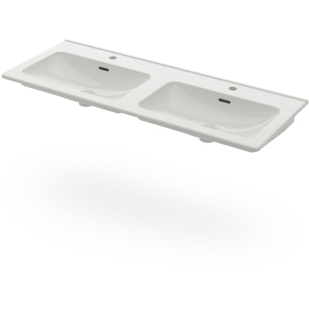 Pesuallas Svedbergs Hav, 1200x450mm, kaksoisallas, valkoinen