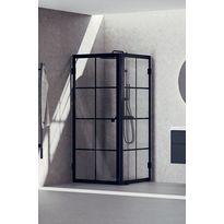 Suihkunurkka Svedbergs 180° Rista, 800x900mm, musta kehys