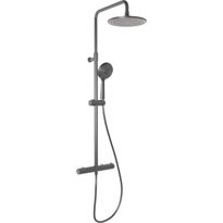 Sadesuihkusetti Svedbergs Yding, termostaattihanalla, suihkupää ⌀230mm, cc150, hierova suihku, musta