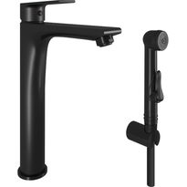 Pesuallashana Svedbergs Halde, bideesuihkulla, korkea malli, mattamusta, Verkkokaupan poistotuote