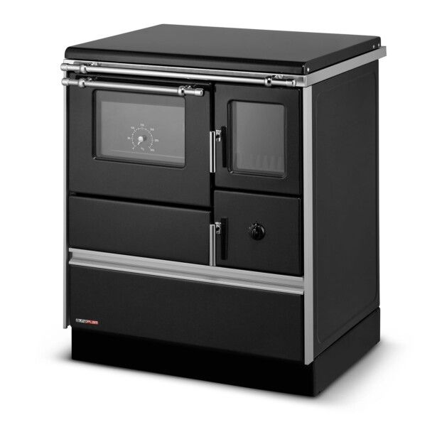 Puuliesi SVT Alfa 70 LUX lasiovella, 6,3 kW, 65 m2, musta