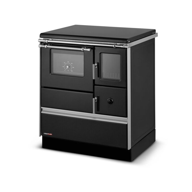 Puuliesi SVT Alfa 70 LUX lasiovella, 6,3 kW, 65 m2, musta