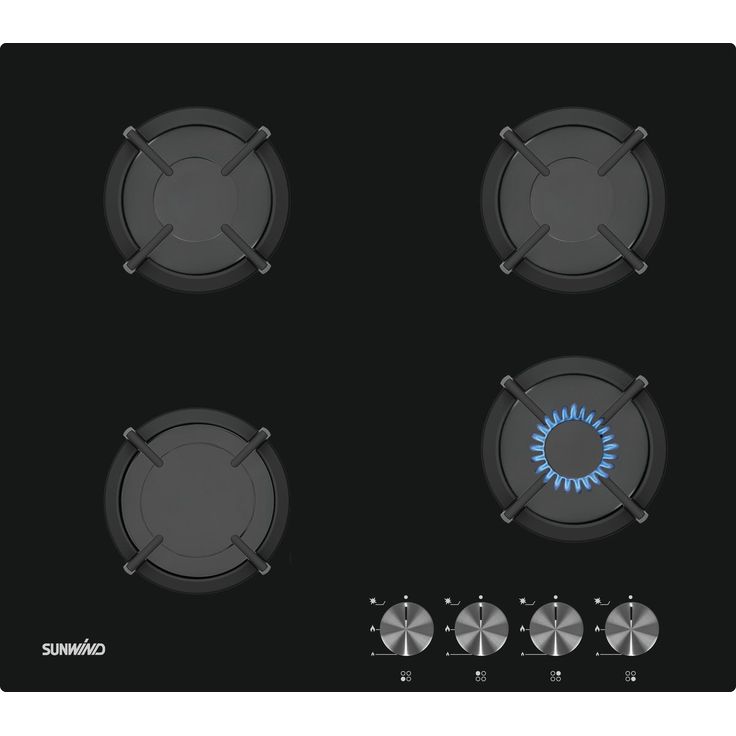Kaasuliesitaso Sunwind Chef 60cm musta