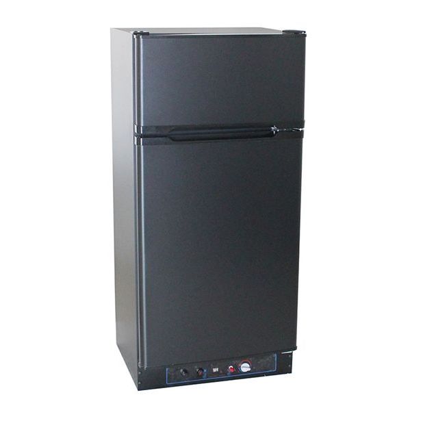 Kaasujääkaappi pakastelokerolla Sunwind Ventus 168, 60cm, musta