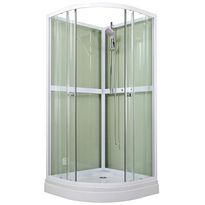 Suihkukaappi Sunwind Aurora Round, 80x80x195cm, Verkkokaupan poistotuote