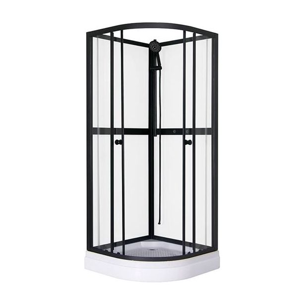Suihkukaappi Sunwind Aurora Round Black, 80x80cm