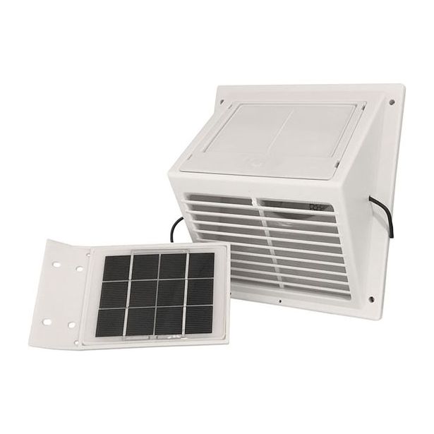 MiniVent-tuuletin Sunwind, erillisellä aurinkopaneelilla, valkoinen
