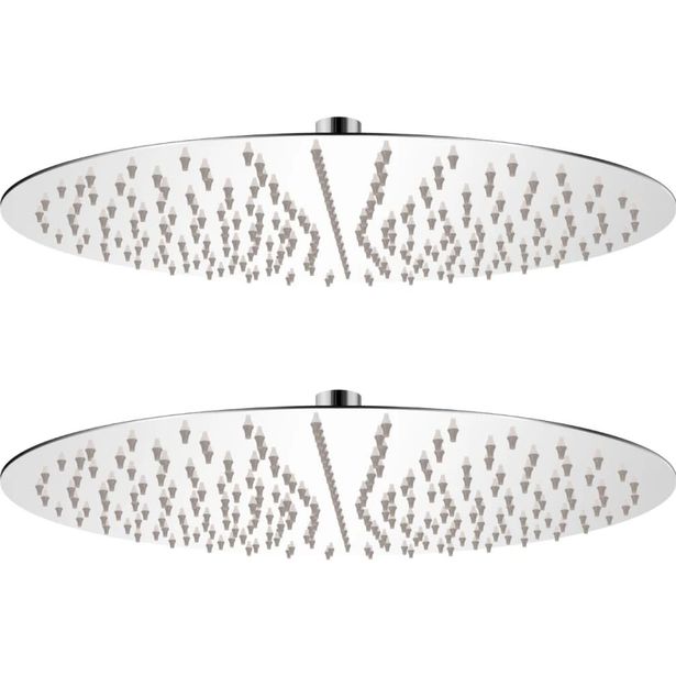 Sadesuihkupäät 2 kpl ruostumaton teräs 40 cm