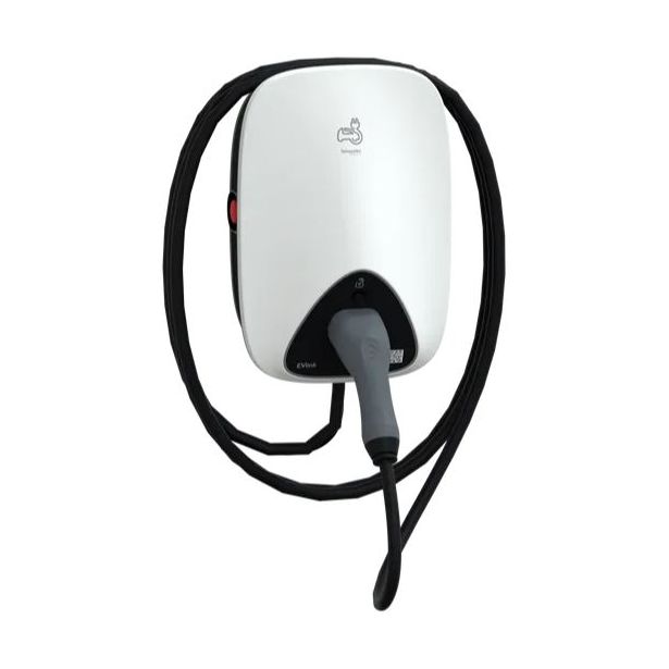 Sähköauton latauslaite Schneider Electric EVlink Home 7 4kW 1x32A T2 kiinteä kaapeli 5m sisäänrakennettu RDC DD 6mA tasavikavirran tunnistus