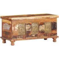 Säilytyslaatikko buddhan kuvilla 90x35x45 cm kierrätyspuu