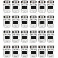 Säilytyspurkit tarroilla 24 kpl 300 ml