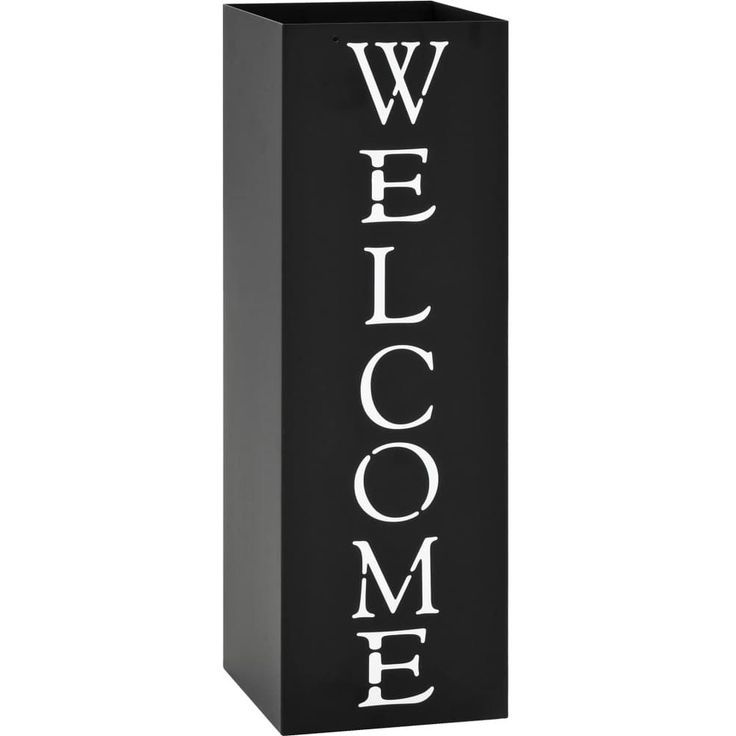Sateenvarjoteline welcome teräs musta_1