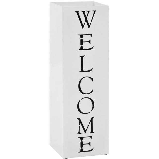 Sateenvarjoteline welcome teräs valkoinen_1